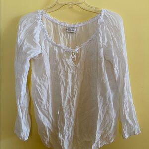 Abercrombie & Fitch White Peasant Tunic Top